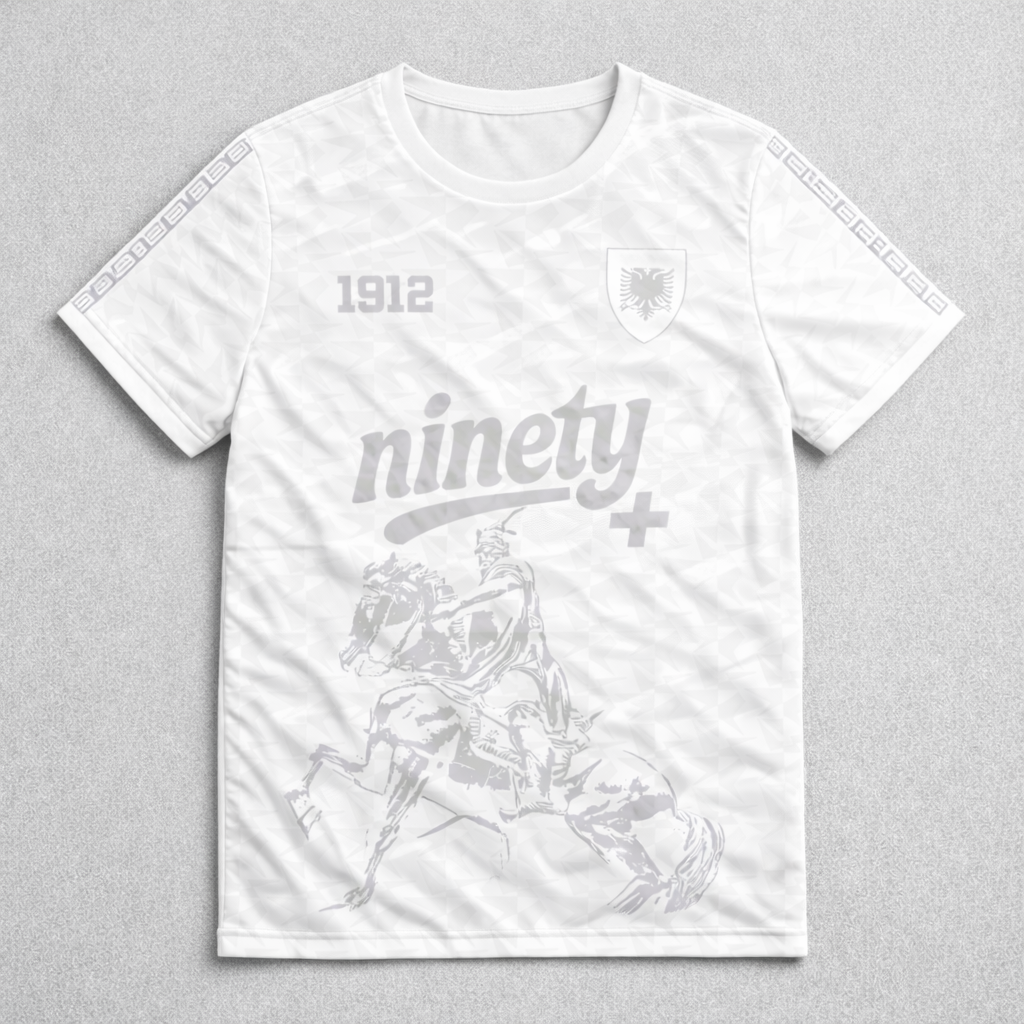 Ninety+ Essential "Albania" Jersey White {Limited Edition}