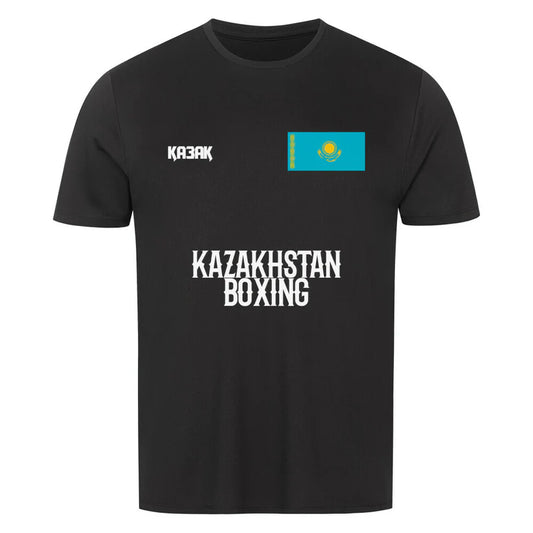 Kazakhstan Boxing Sport T-Shirt Schwarz